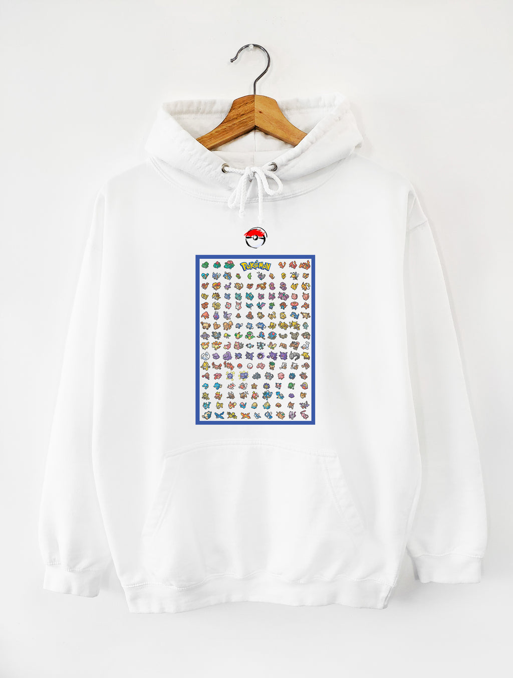 HOODIE WHITE UNISEX COLORS | PKM - ALL FIRST GEN