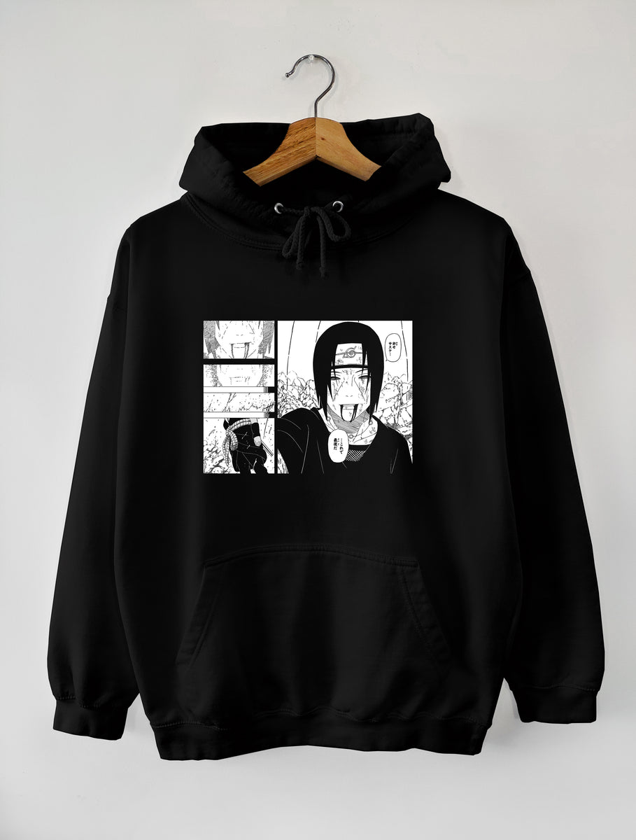 HOODIE BLACK UNISEX | NARUTO SHIPPUDEN - ITACHI “Sorry Sasuke, this is –  INSATSU MANGA