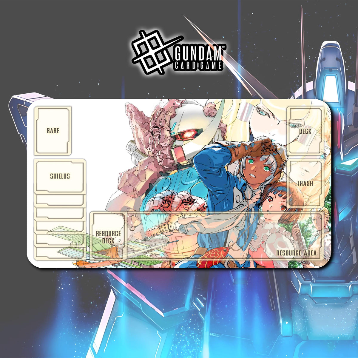 Turn A Gundam Card Game / Playmat 24"x14" inches (600x350x2mm)