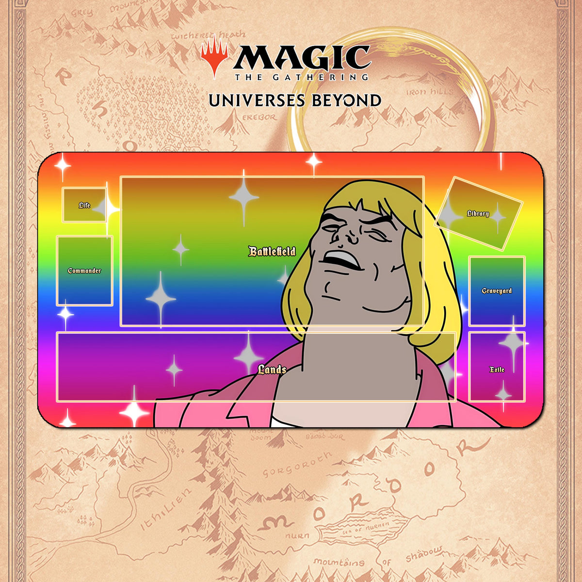 Playmat He Man Heyaaaaa! - MTG Universes Beyond - 24"x 14" (600 x 350 mm)