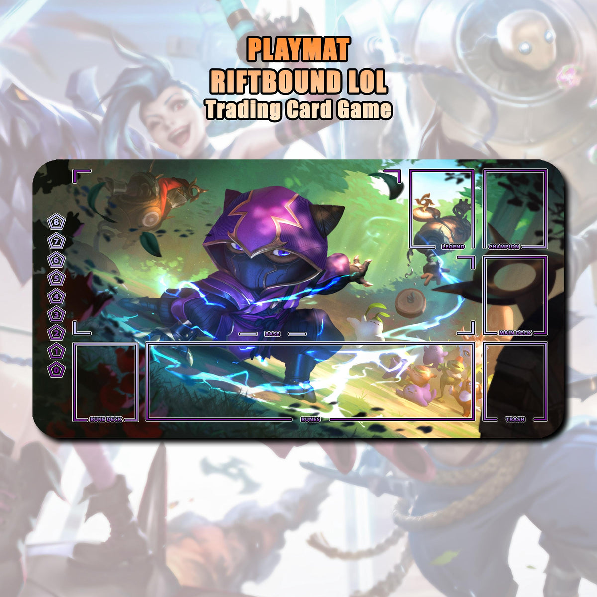 Kennen v2 - Riftbound LOL TCG Playmat / 24"x14" inches (600x350x2mm)