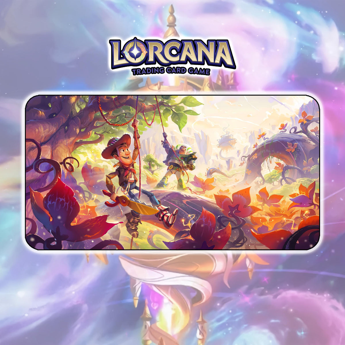 Playmat Woody & Buzz TCG Lorcana v5 / 24"x14" inches (600x350x2mm) With Zone or No Zone