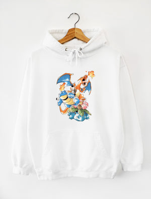 HOODIE WHITE UNISEX COLORS | PKM - STARTER 1ST GEN EVO