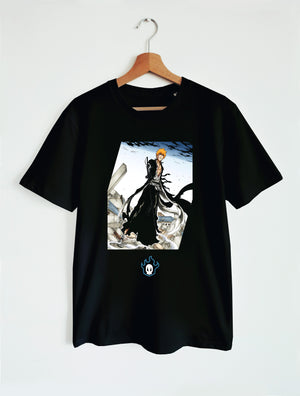 T-SHIRT BLACK UNISEX COLORS | KUROSAKI ICHIGO