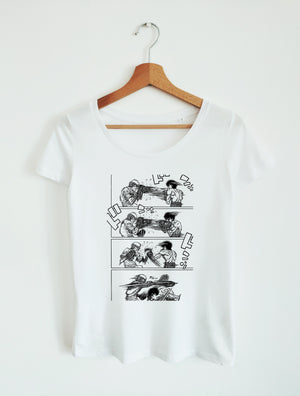 T-SHIRT WHITE WOMEN | HAJIME NO IPPO - IPPO MAKUNOUCHI & KAMOGAWA GENJI “TRAINING”