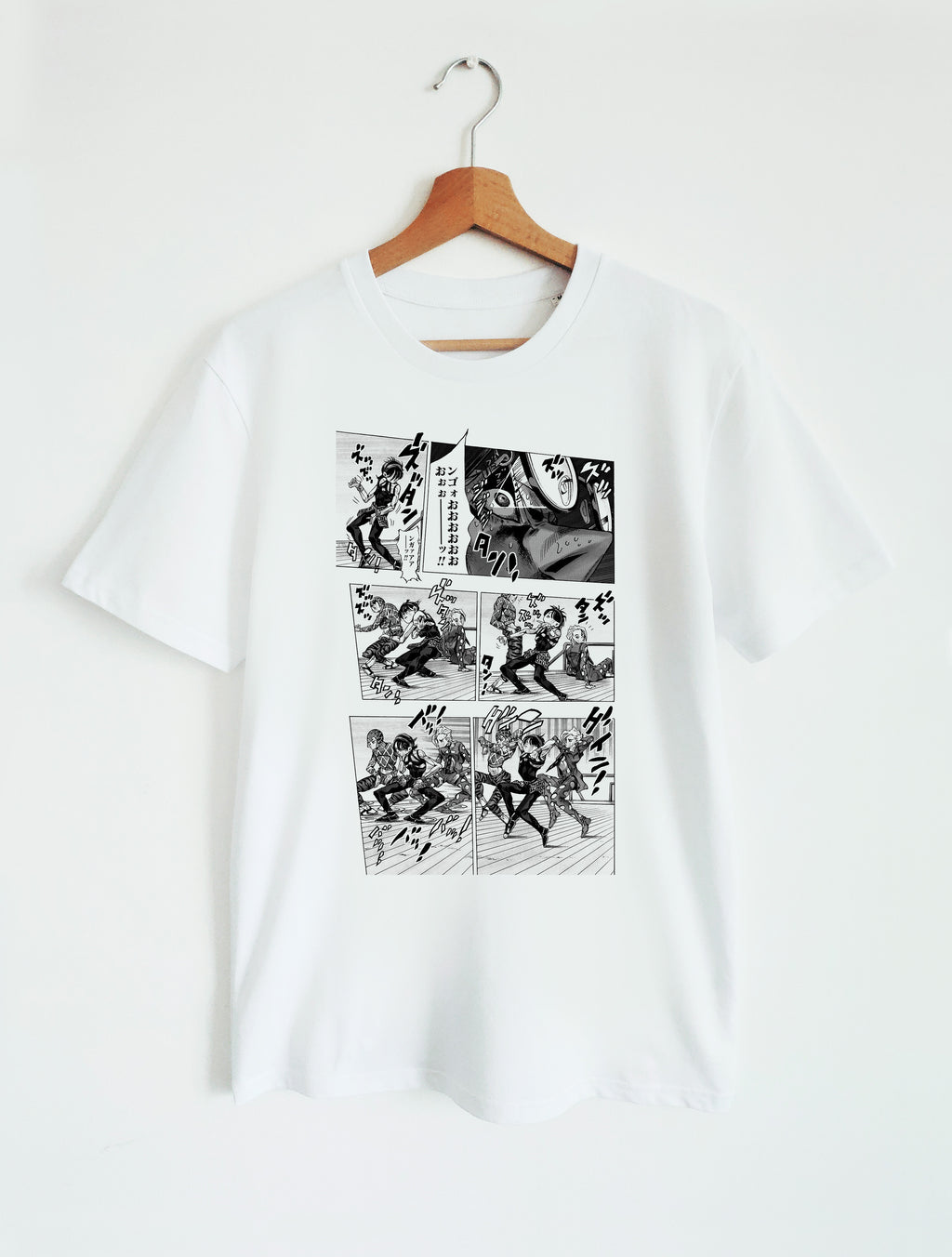 T-SHIRT WHITE UNISEX | JOJO’S BIZARRE ADVENTURE GOLDEN WIND - TORTURE DANCE