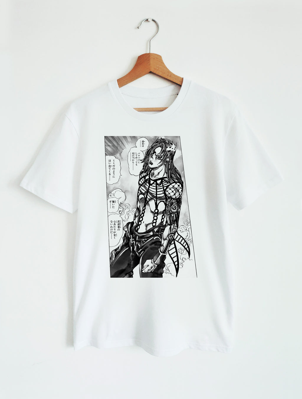 T-SHIRT WHITE UNISEX | JOJO’S BIZARRE ADVENTURE GOLDEN WIND - DIAVOLO