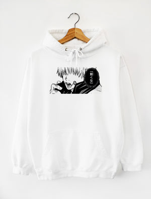 HOODIE WHITE UNISEX | TOGE “DON’T MOVE!”