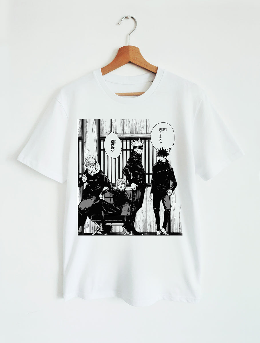 T-SHIRT WHITE UNISEX | TEAM GOJO – INSATSU MANGA