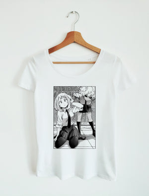 T-SHIRT WHITE WOMEN | MY HERO ACADEMIA - OCHACO & MINA