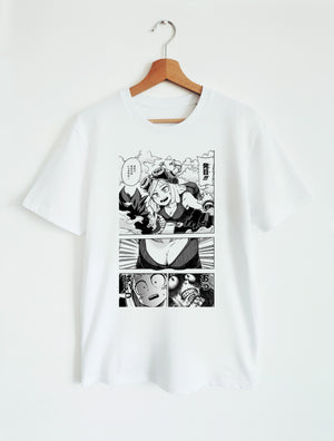 T-SHIRT WHITE UNISEX | MY HERO ACADEMIA - DEKU & HATSUME