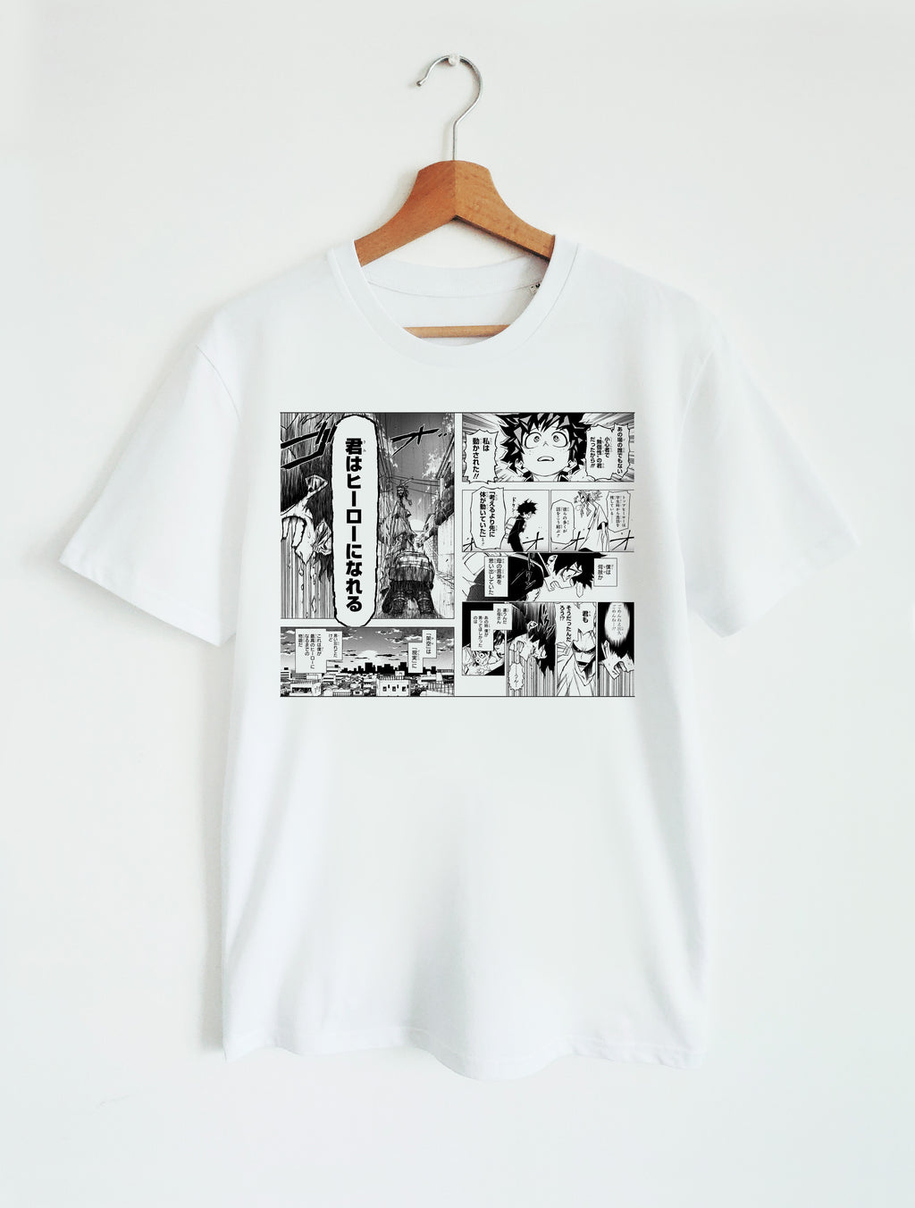 T-SHIRT WHITE UNISEX | MY HERO ACADEMIA - YOU CAN BECOME A HERO!