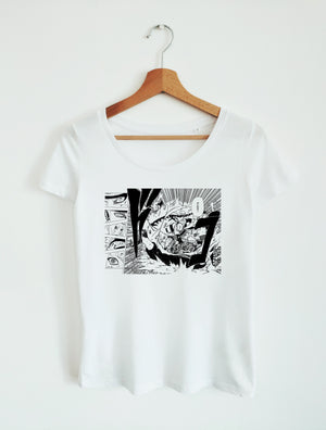 T-SHIRT WHITE WOMEN | NARUTO SHIPPUDEN - NARUTO SAGE MODE VS PAIN “RASENGAN”