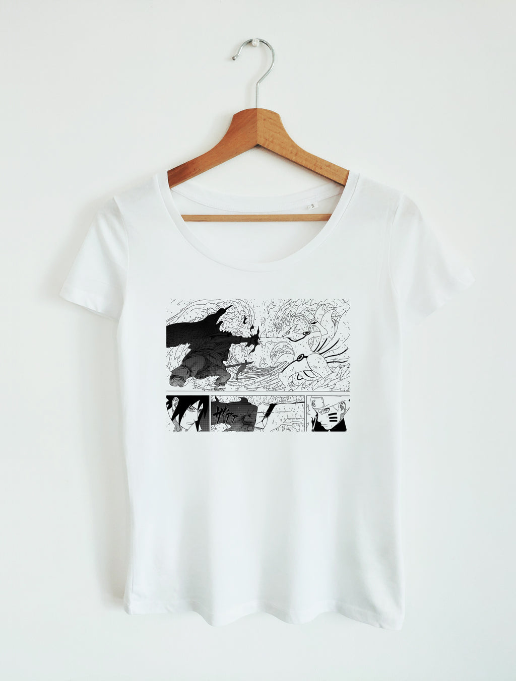 T-SHIRT WHITE WOMEN | NARUTO SHIPPUDEN - NARUTO “KURAMA” VS SASUKE “SUSANOO”