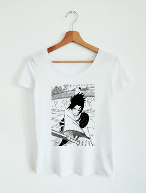 T-SHIRT WHITE WOMEN | NARUTO SHIPPUDEN - SASUKE UCHIHA