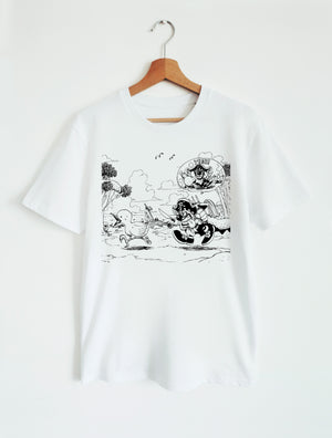 T-SHIRT WHITE UNISEX | ONE PIECE - BAGGY