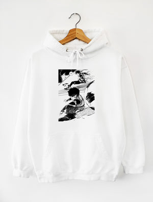 HOODIE WHITE UNISEX | RIN ITOSHI "SHOT"