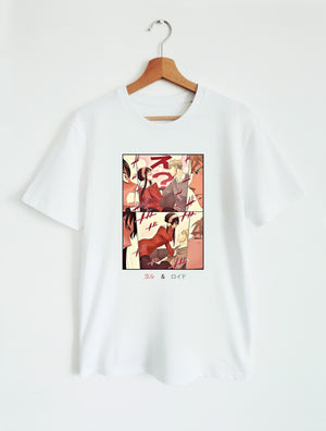 T-SHIRT WHITE UNISEX COLORS | YOR & LOID "KISS"